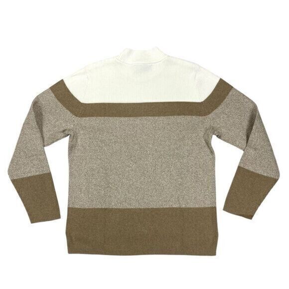 Karen Scott Womens Sweater Size XL Brown White Mock Neck Casual‎ Pullover New - Picture 6 of 16